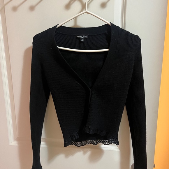 For Love and Lemons Black Lace Cardigan - Picture 2 of 2